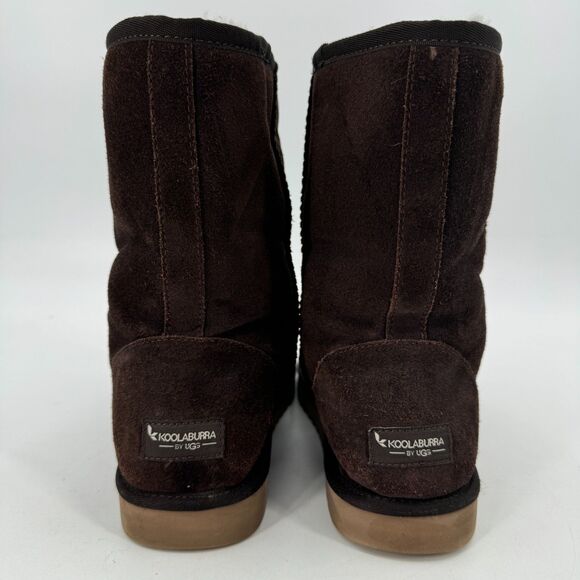 KOOLABURRA BY UGG Burra Dark Brown Short Boots Size 9 - Picture 7 of 11